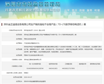 从金正通信抽检不合格案看通信设备市场的监管与自律